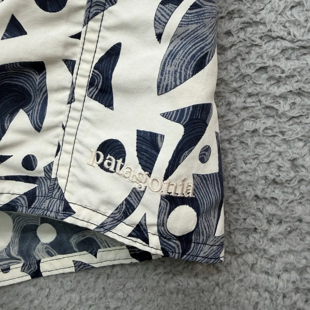 Patagonia Wavefarer Board Shorts Mens 36 Oaxaca Wave Blue Geometric 9
